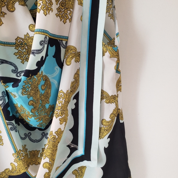 NY&Company cowl neck scarf print blouse - Picture 4 of 7